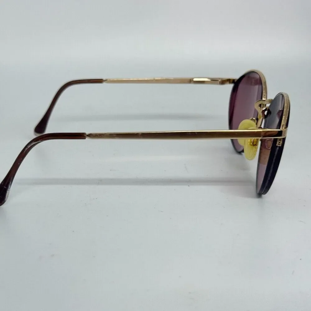 Women's Eyeglasses Luxottica 436 Gold‎ / Bronze Color Italy 47-17-115 H15795